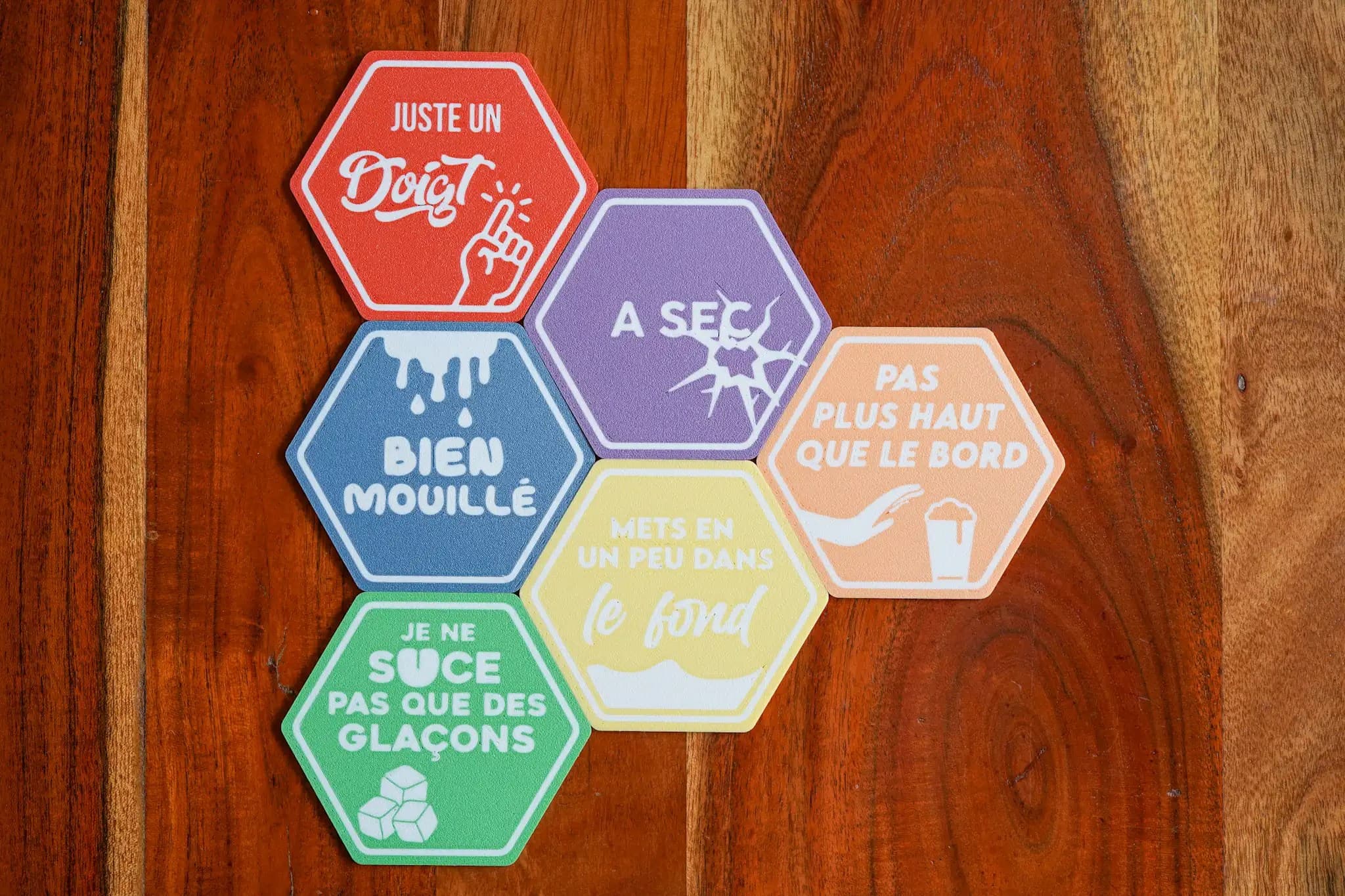 set de sous-verres collection "comment je te le met?" - spoolio