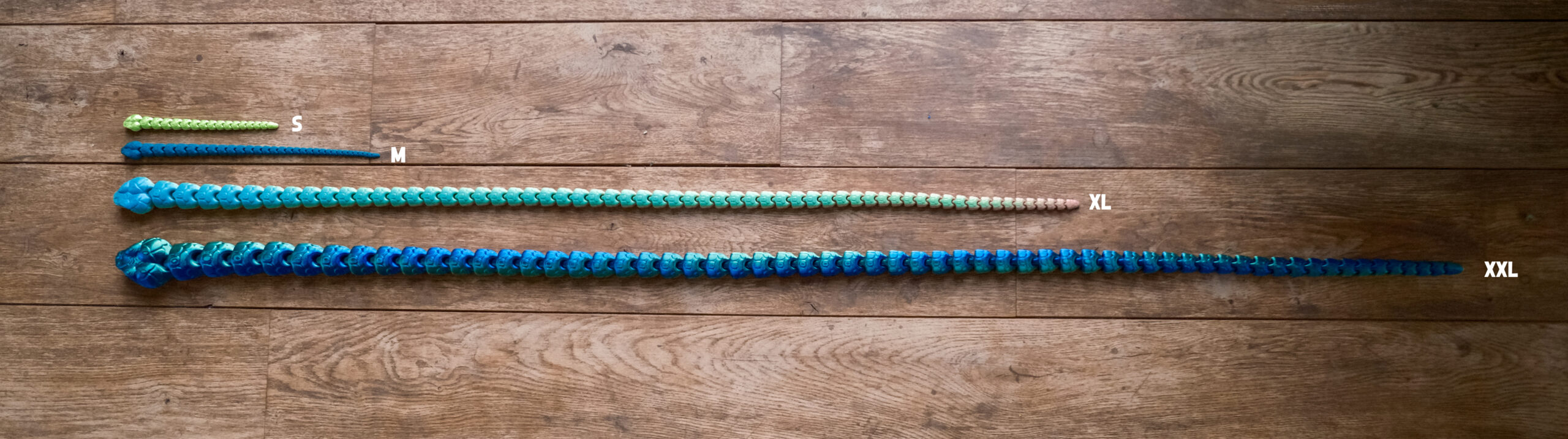 Serpents tailles
